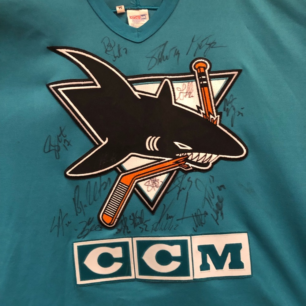 Game worn autographs San Jose sharks